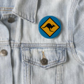 Australië Kangoeroe Oversteekbord Ronde Button 5,7 Cm (In situ)