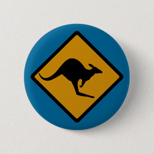 Australië Kangoeroe Oversteekbord Ronde Button 5,7 Cm
