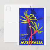 Australië, kangoeroe poten, Australische wilde blo Briefkaart (Voorkant / Achterkant)
