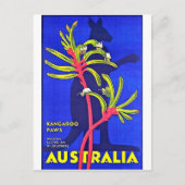 Australië, kangoeroe poten, Australische wilde blo Briefkaart (Voorkant)