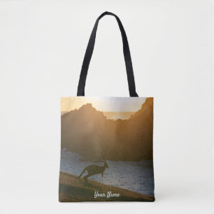 Australië Kangoeroe Sunset Foto Tote Bag