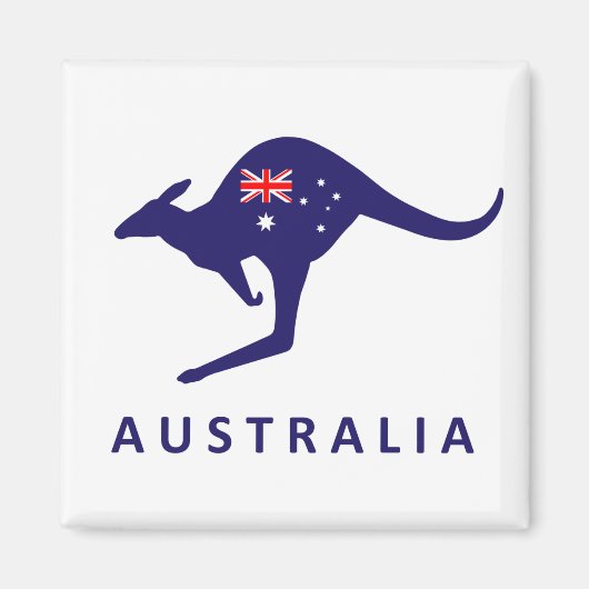 AUSTRALIË KANGOEROE VLAG MAGNEET (Voorkant)