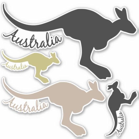 Australië Kangoeroes stickers (Voorkant)