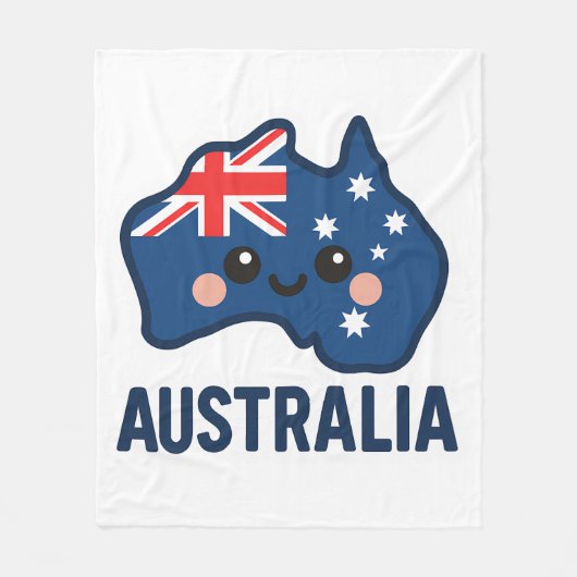 Australië Kawaii Fusion – vet en Schattig Fleece Deken (Voorkant)