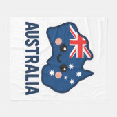 Australië Kawaii Fusion – vet en Schattig Fleece Deken (Voorkant (Horizontaal))