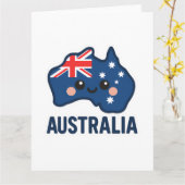 Australië Kawaii Fusion – vet en Schattig Kaart (Gele Bloem)