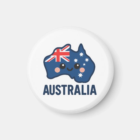 Australië Kawaii Fusion – vet en Schattig Magneet (Voorkant)