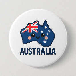 Australië Kawaii Fusion – vet en Schattig Ronde Button 7,6 Cm