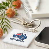 Australië Kawaii Fusion – vet en Schattig Sleutelhanger (Voorkant Rechts)