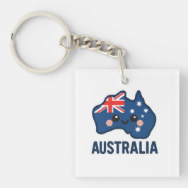 Australië Kawaii Fusion – vet en Schattig Sleutelhanger