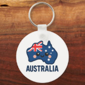 Australië Kawaii Fusion – vet en Schattig Sleutelhanger (Achterkant)