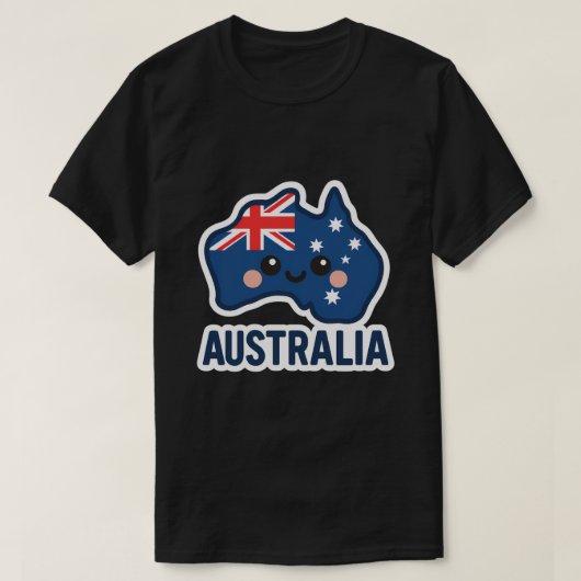 Australië Kawaii Fusion – vet en Schattig T-shirt (Design voorkant)