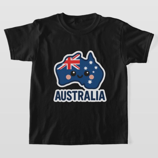 Australië Kawaii Fusion – vet en Schattig T-shirt (Laagn)