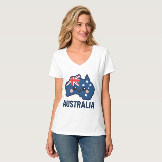 Australië Kawaii Fusion – vet en Schattig T-shirt (Voorkant volledig)