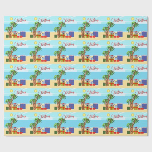 Australië kerst cadeaupapier (Vlak)