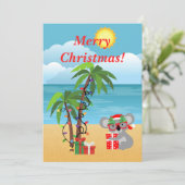 Australië kerst feestdagenkaart (Staand voorkant)