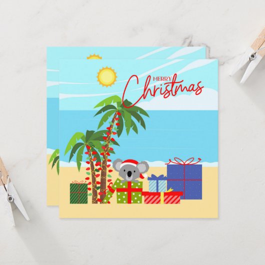 Australië kerst kaart (Voorkant / Achterkant in situ)