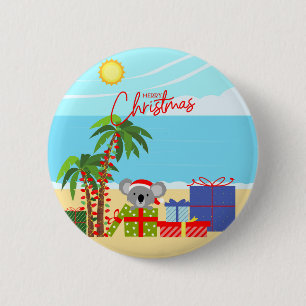 Australië kerst ronde button 5,7 cm