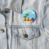 Australië kerst ronde button 5,7 cm (In situ)