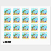Australië kerst vierkante sticker (Vel)