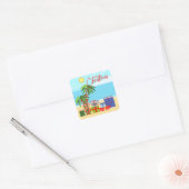 Australië kerst vierkante sticker (Envelop)