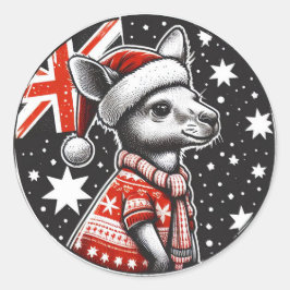 AUSTRALIË KERSTMIS RONDE STICKER