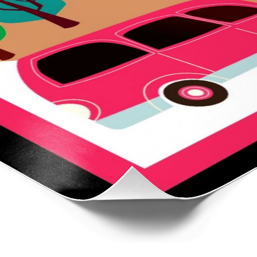 Australië kleurrijke reisposter perfect poster (Hoek)