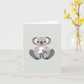 Australië- Knuffelkoala - Wildlife - Natuur Green Kaart (Gele Bloem)