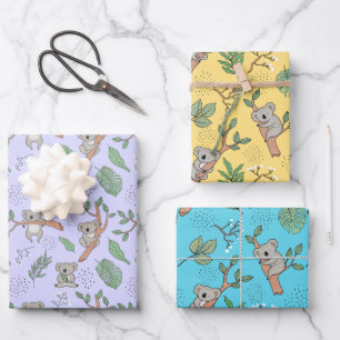 Australië Koala Beer Inpakpapier Set van 3 Vel