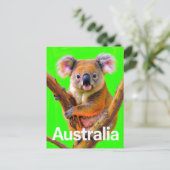 Australië Koala Beer Pop Art Briefkaart (Staand voorkant)