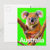 Australië Koala Beer Pop Art Briefkaart (Voorkant / Achterkant)