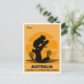 Australië  Koala Beer Reis Briefkaart (Staand voorkant)