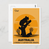 Australië  Koala Beer Reis Briefkaart (Voorkant / Achterkant)