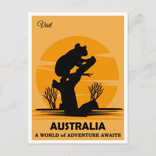 Australië  Koala Beer Reis Briefkaart (Voorkant)