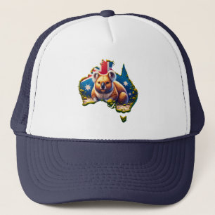 Australië Koala Beer vlag kaart Trucker Pet