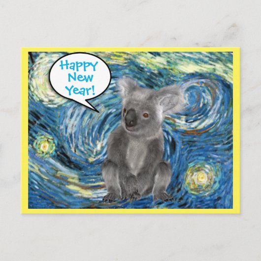 Australië Koala in Sterrennacht Spoof Briefkaart (Voorkant)