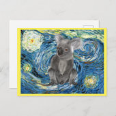Australië Koala in Sterrennacht Spoof Briefkaart (Voorkant / Achterkant)