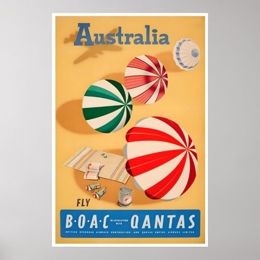 Australië Kunst Australische Strand Print Aussie C (Voorkant)