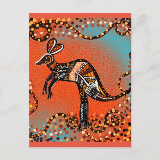 AUSTRALIË KUNST       BRIEFKAART (Voorkant)