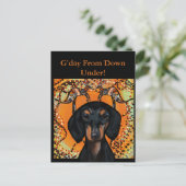 AUSTRALIË KUNST              BRIEFKAART (Staand voorkant)