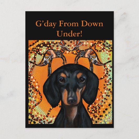 AUSTRALIË KUNST              BRIEFKAART (Voorkant)