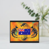 AUSTRALIË KUNST  BRIEFKAART (Staand voorkant)