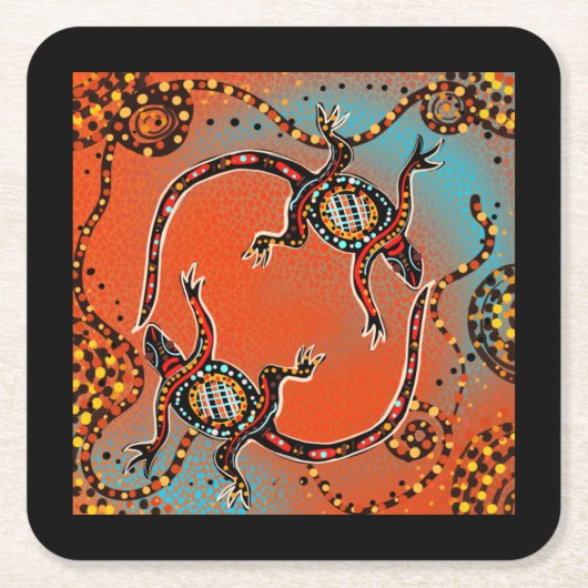 AUSTRALIË KUNST     KARTONNEN ONDERZETTERS (Voorkant)