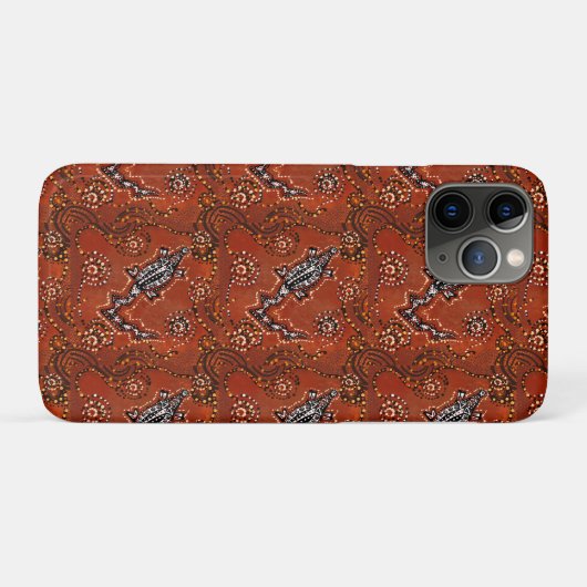 AUSTRALIË KUNST KROKODIL Case-Mate iPhone CASE (Achterkant (horizontaal))