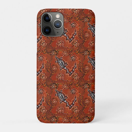 AUSTRALIË KUNST KROKODIL Case-Mate iPhone CASE (Achterkant)