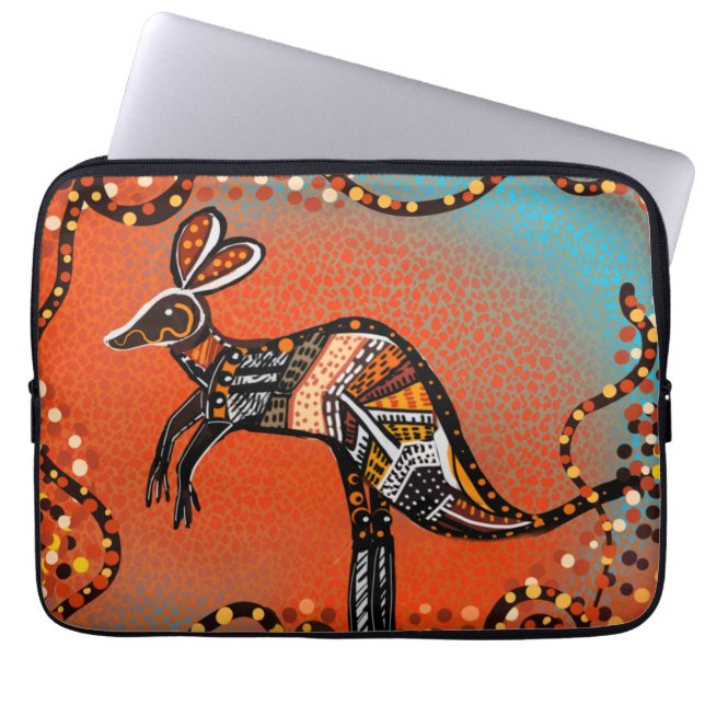 AUSTRALIË KUNST LAPTOP SLEEVE (Voorkant)