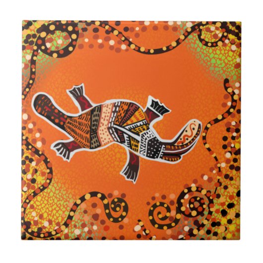 AUSTRALIË KUNST     TEGELTJE (Voorkant)