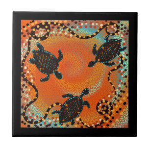 AUSTRALIË KUNST   TEGELTJE