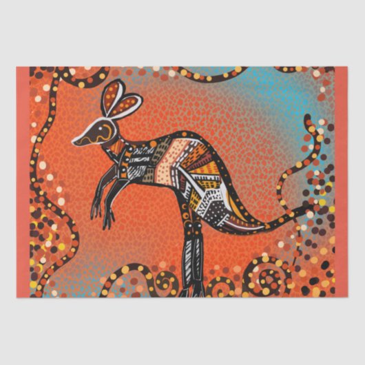AUSTRALIË KUNST       TISSUEPAPIER (Voorkant)