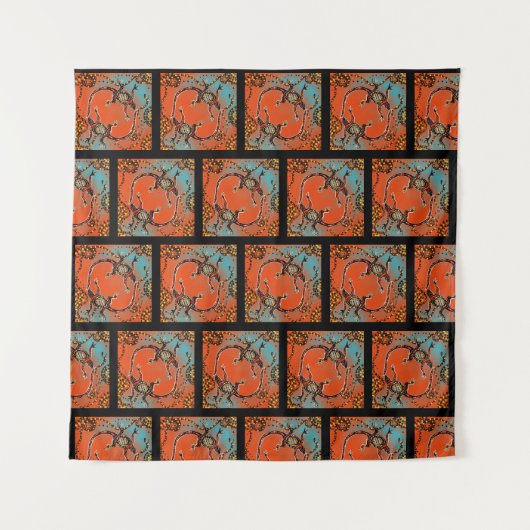 AUSTRALIË KUNST    WANDKLEED (Voorkant)